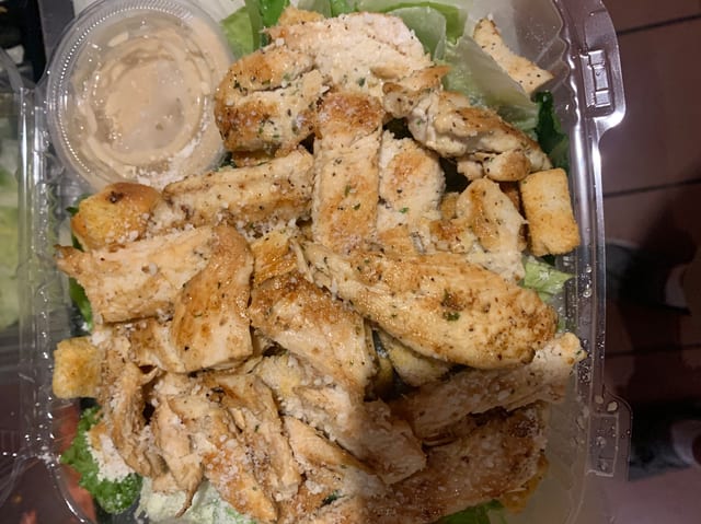 Grilled Chicken Caesar Salad.