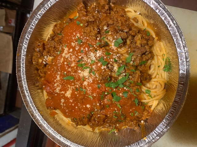 Spaghetti Bolognese.