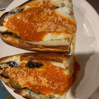 Eggplant Parmigiana Sandwich