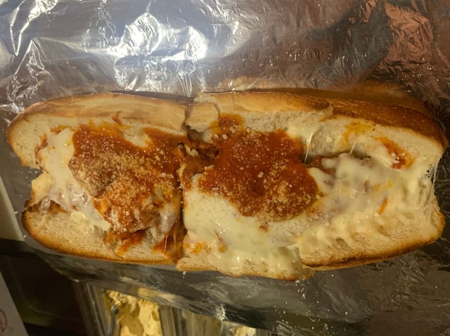 Chicken Parmigiana Sandwich.