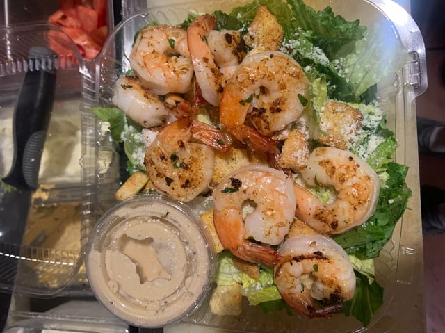 Grilled Shrimp Caesar Salad.
