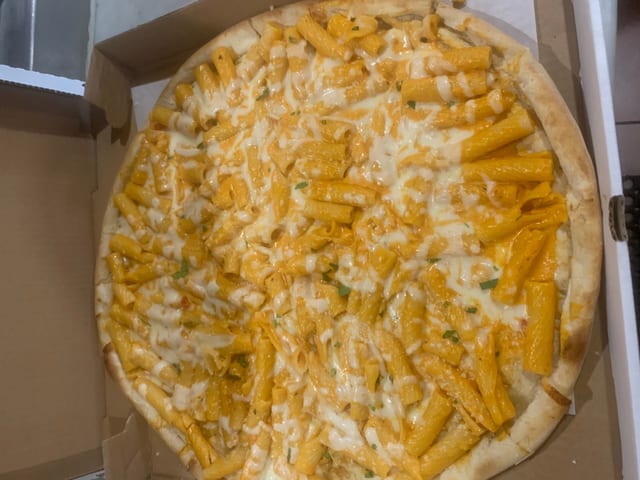 Penne Vodka Gourmet Pizza.