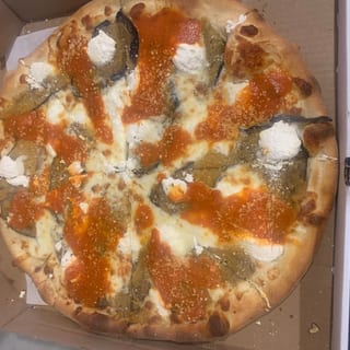Eggplant Rollatini White Pizza