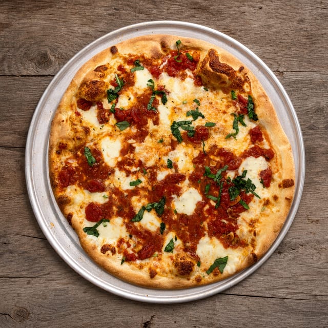Margherita Gourmet Pizza.