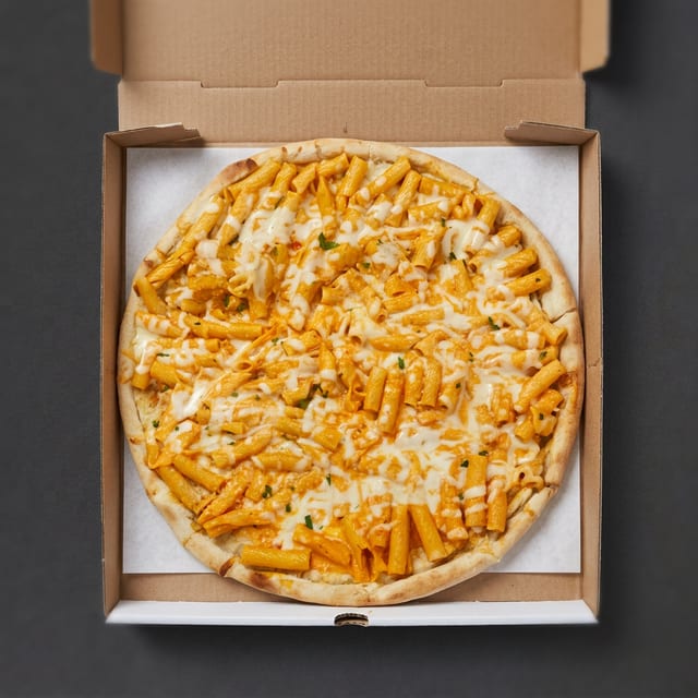 Penne Vodka Gourmet Pizza.